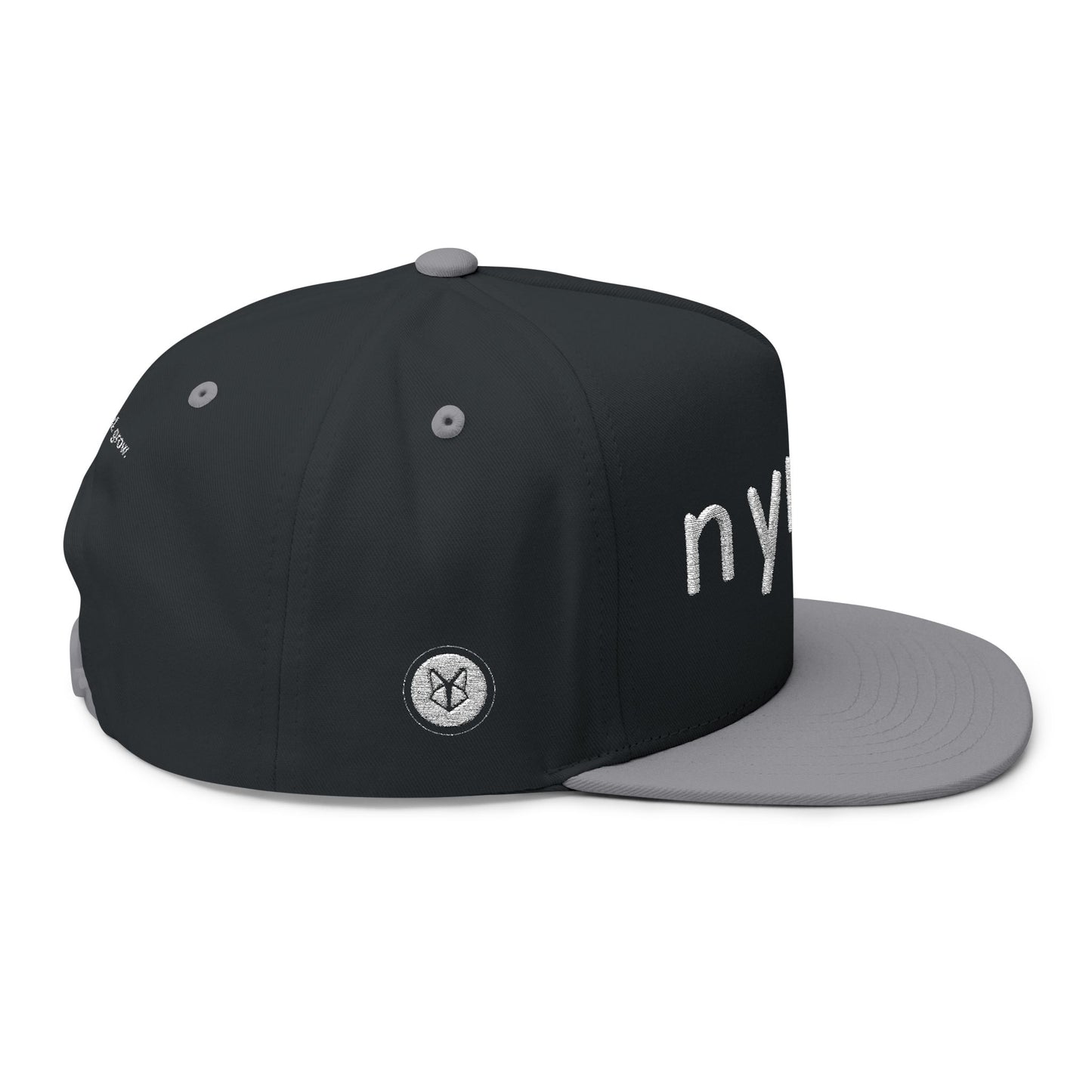 Nymbl Embroidered Flat Bill Cap — Snapback Hat