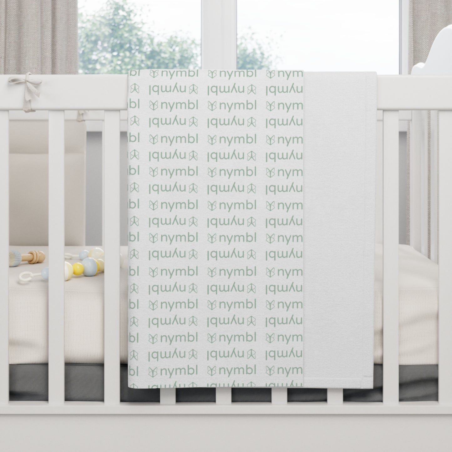 Nymbl Green Baby Blanket — Soft Fleece Infant Throw