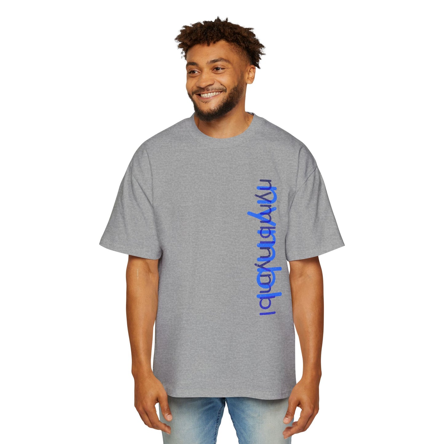Nymbl Oversized Tee — Vertical Script Logo Unisex