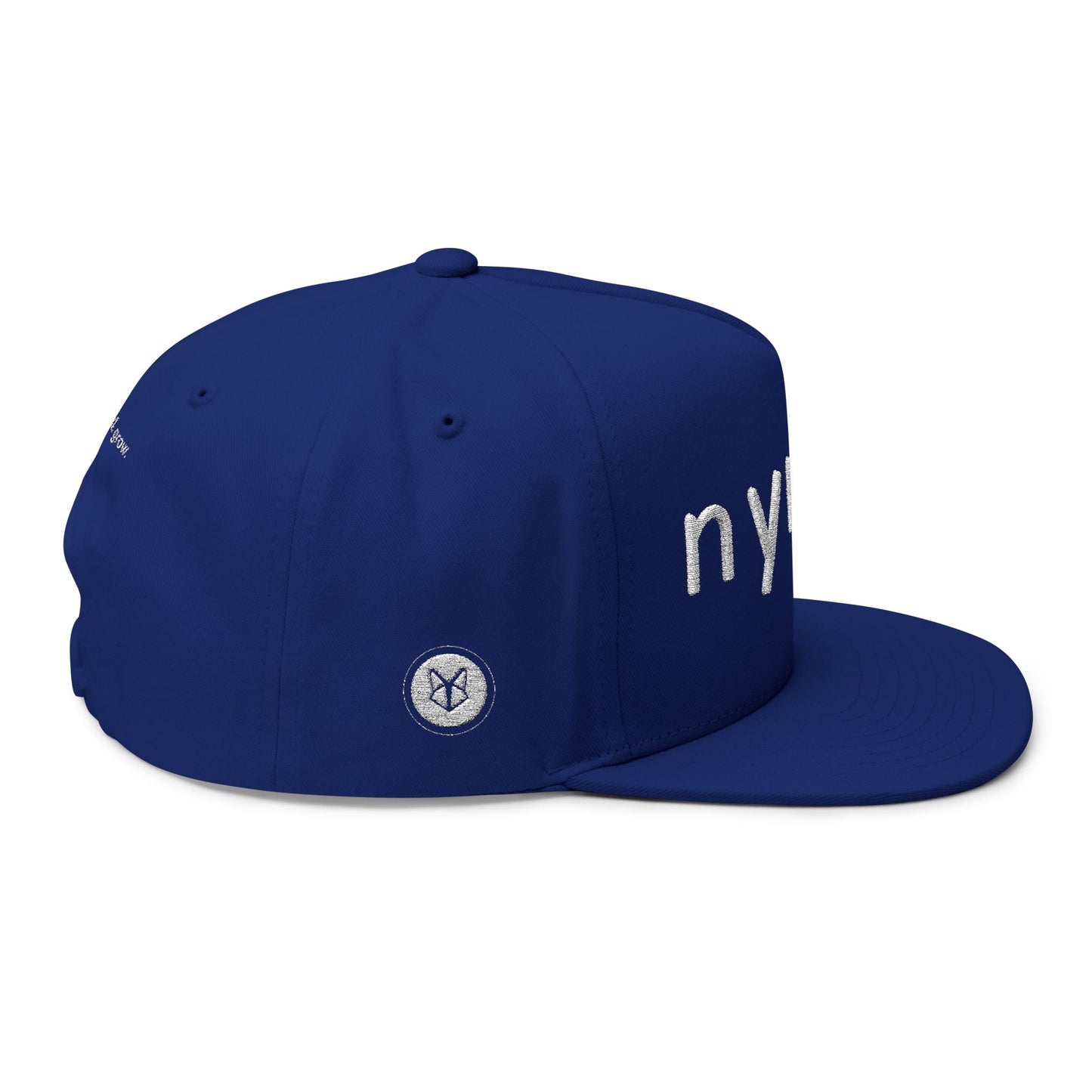 Nymbl Embroidered Flat Bill Cap — Snapback Hat