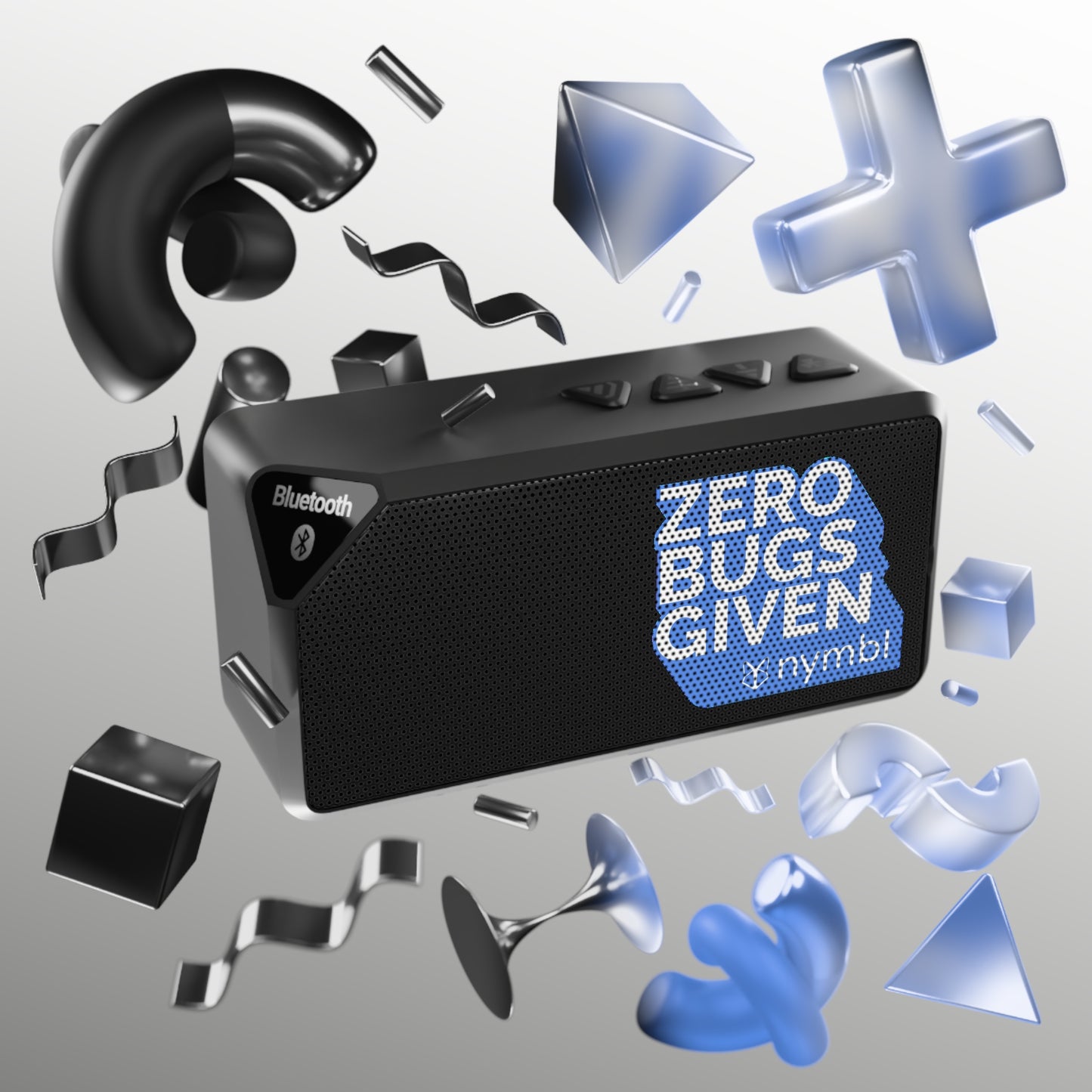 Nymbl Bluetooth Speaker — “Zero Bugs Given” Tech Gadget Speaker