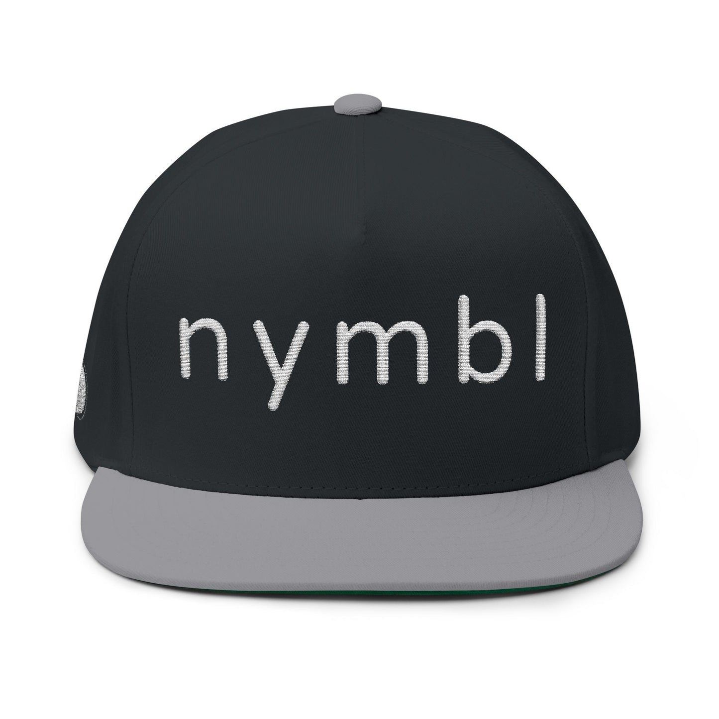 Nymbl Embroidered Flat Bill Cap — Snapback Hat
