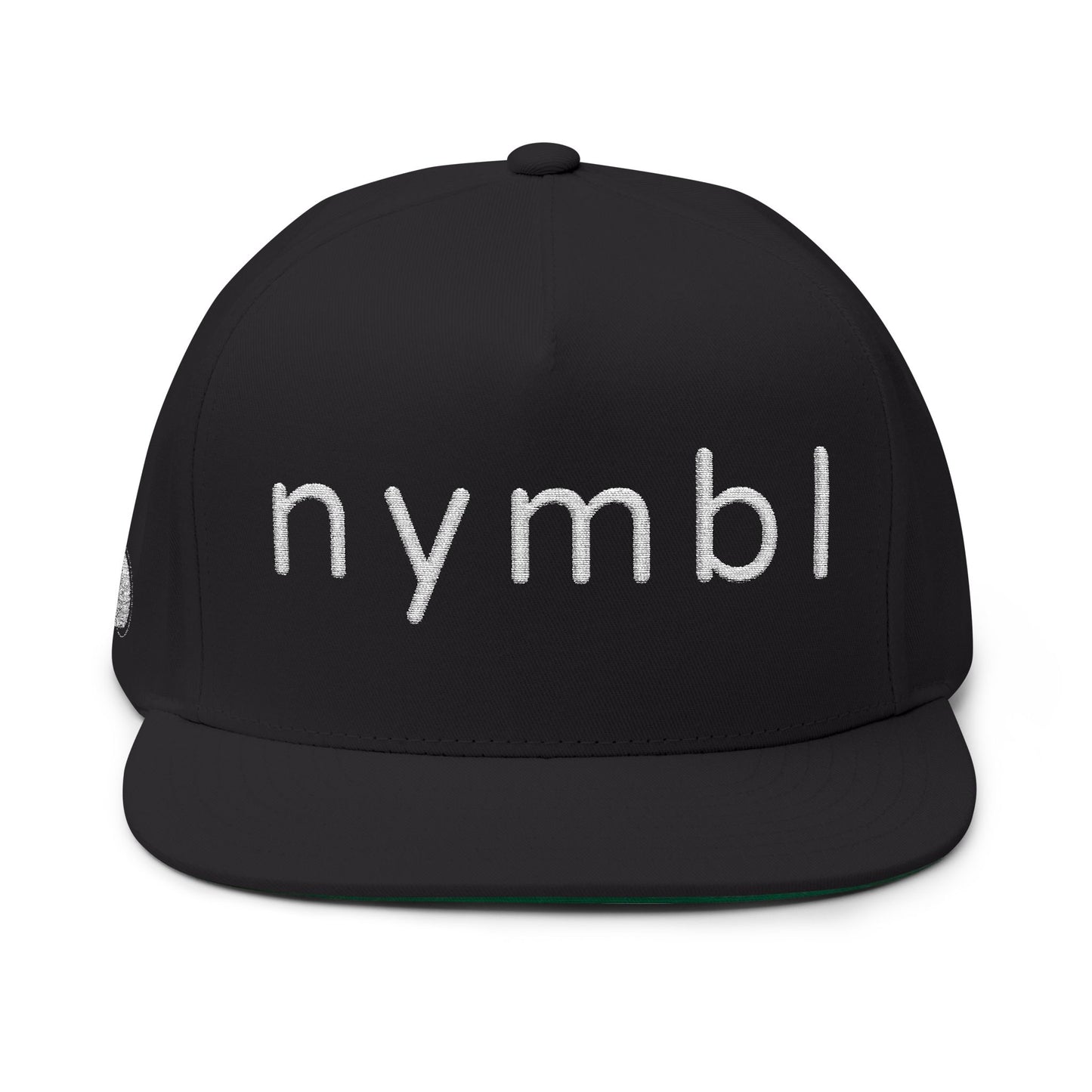 Nymbl Embroidered Flat Bill Cap — Snapback Hat