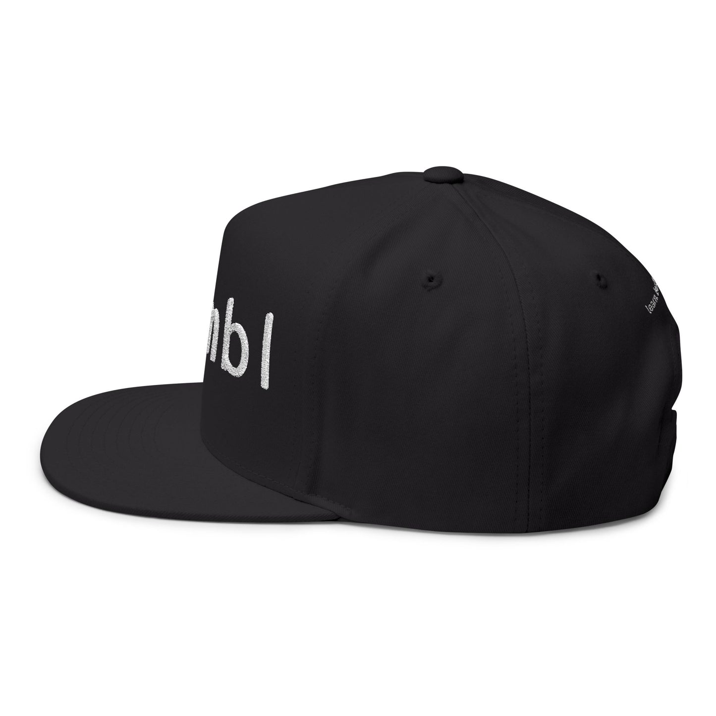 Nymbl Embroidered Flat Bill Cap — Snapback Hat
