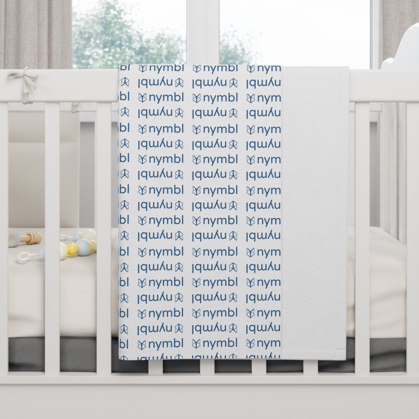 Nymbl Blue Baby Blanket — Soft Fleece Infant Throw