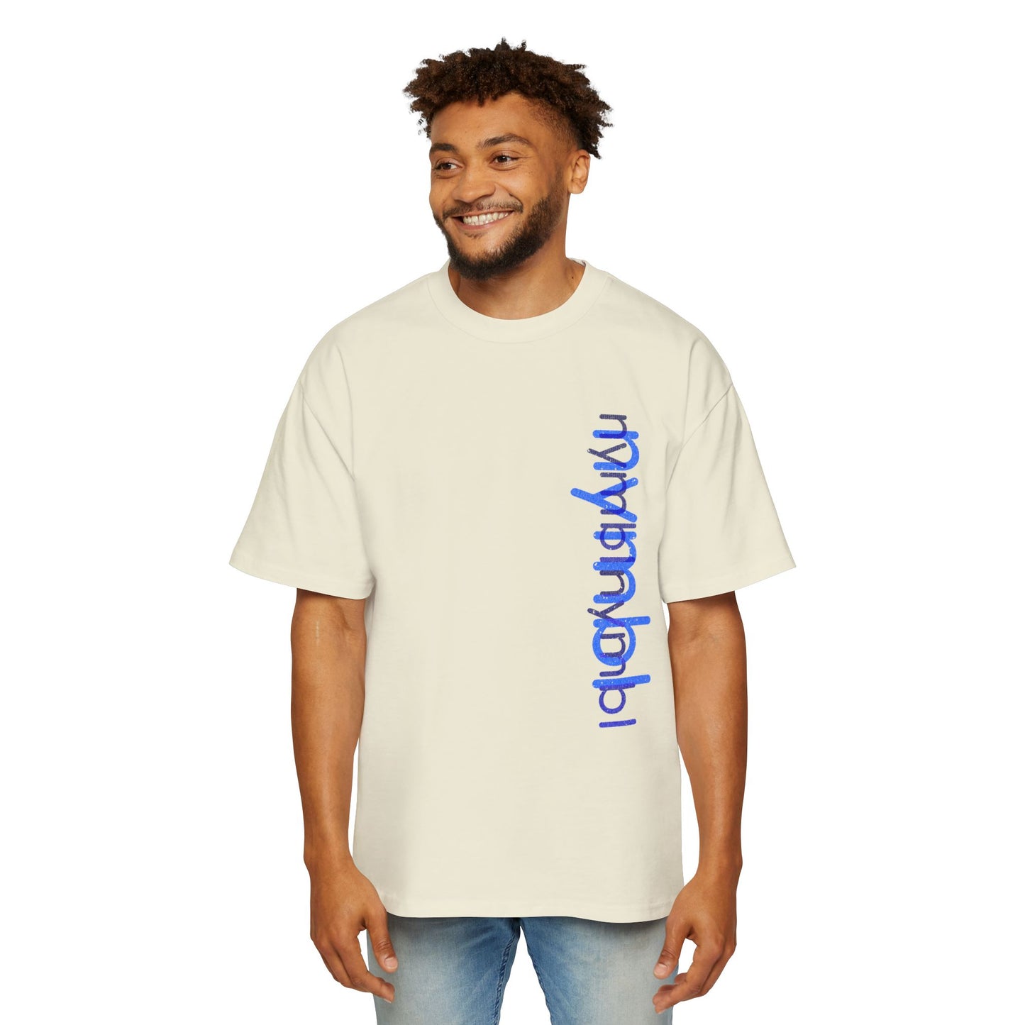 Nymbl Oversized Tee — Vertical Script Logo Unisex