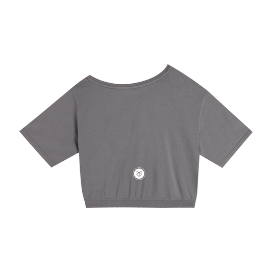 Asymmetric Shoulder Oversized Cotton T-Shirt