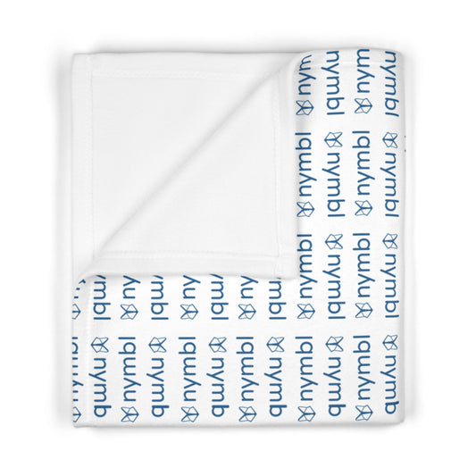 Nymbl Blue Baby Blanket — Soft Fleece Infant Throw