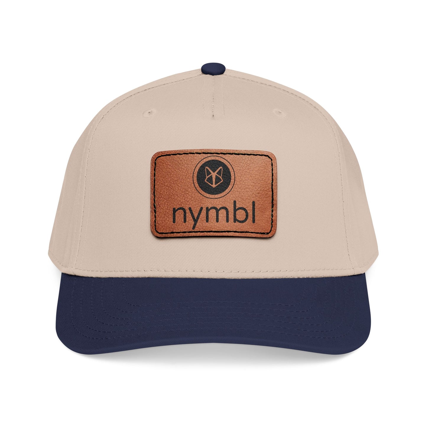 Nymbl Leather Patch Baseball Cap - Mid-Profile Hat