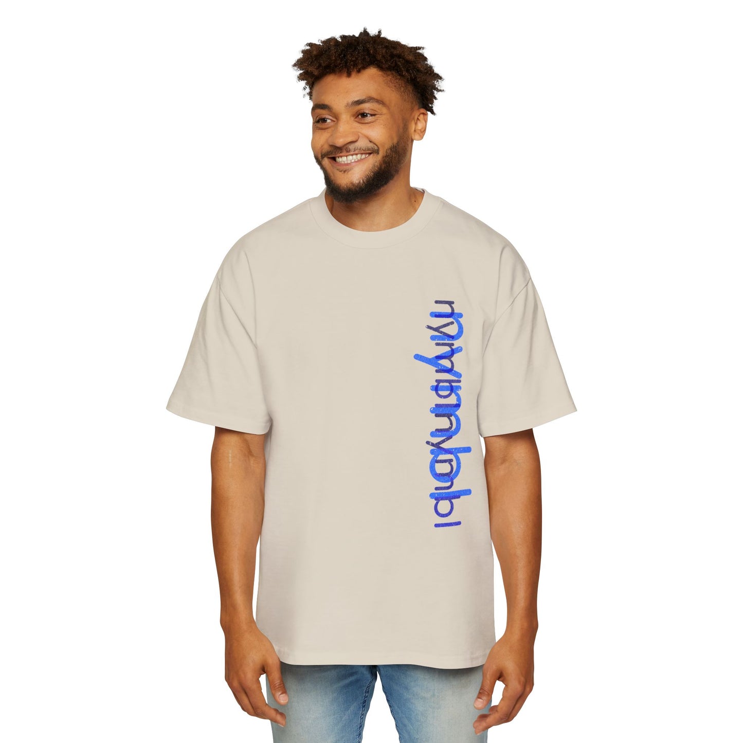 Nymbl Oversized Tee — Vertical Script Logo Unisex