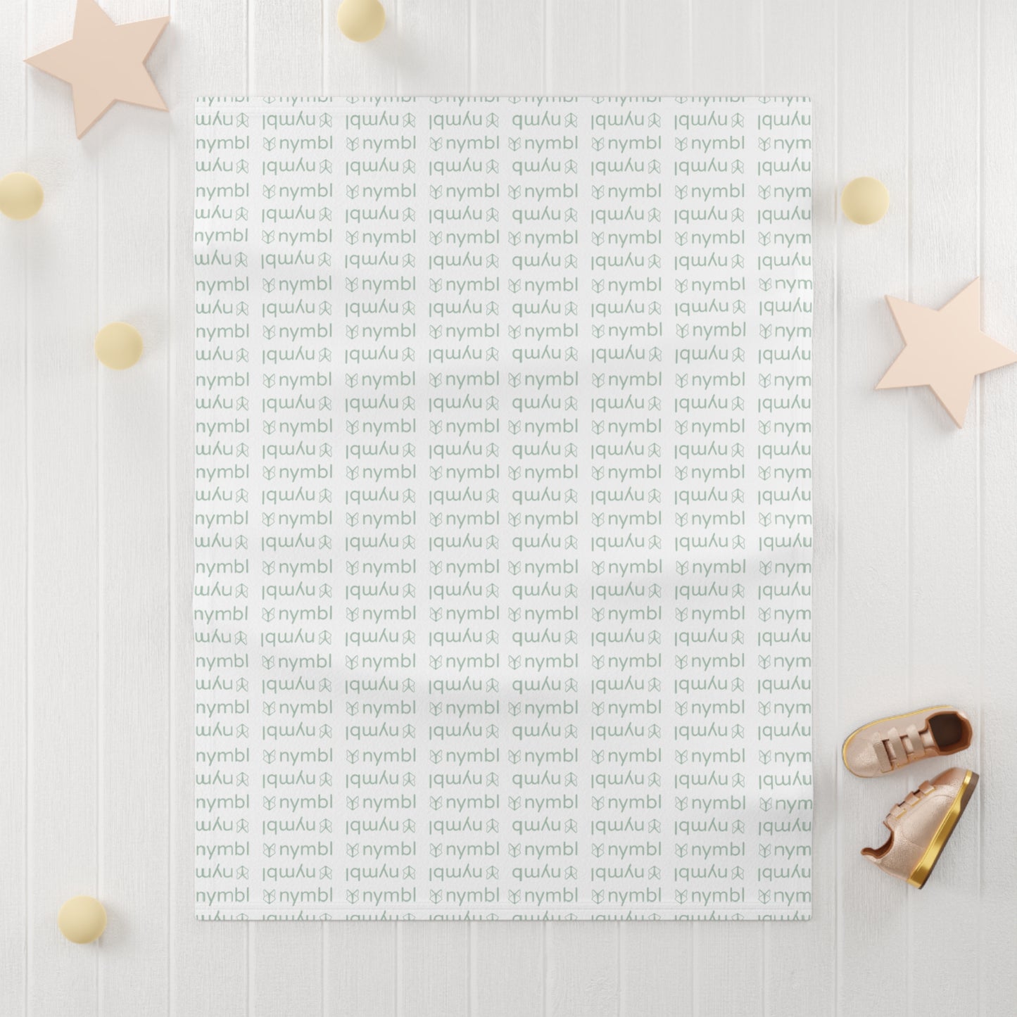 Nymbl Green Baby Blanket — Soft Fleece Infant Throw