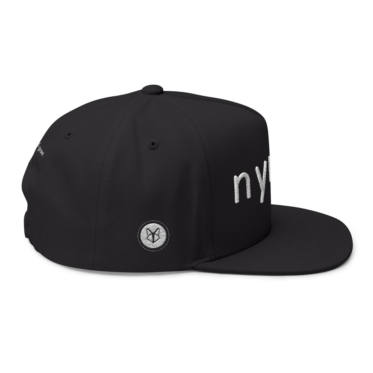 Nymbl Embroidered Flat Bill Cap — Snapback Hat