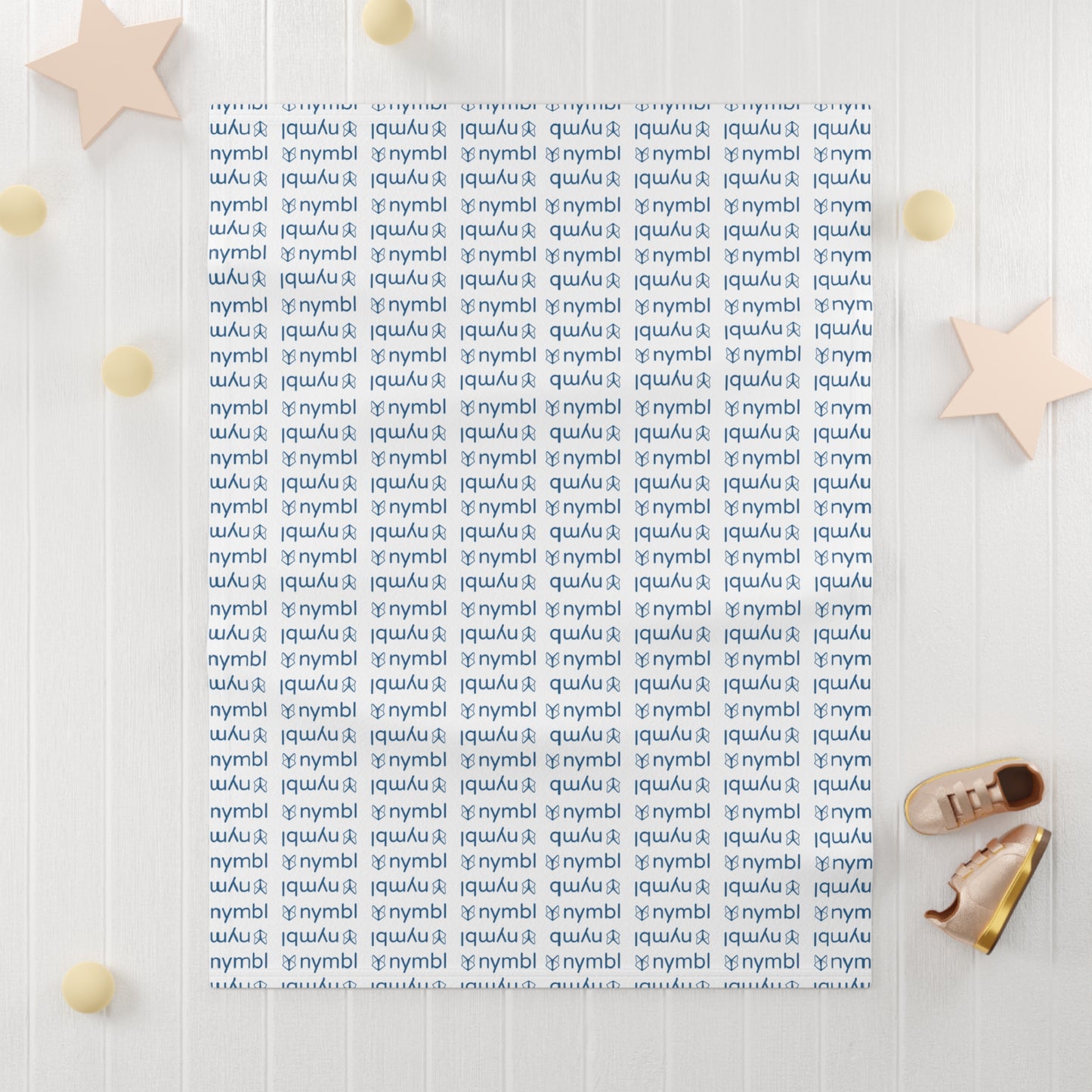Nymbl Blue Baby Blanket — Soft Fleece Infant Throw