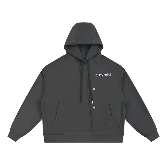 Nymbl Boxy Button Placket Hoodie - Unisex
