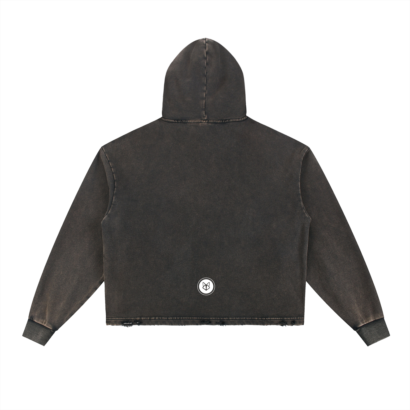 Nymbl Vintage Washed Frayed-Hem Hoodie - Unisex